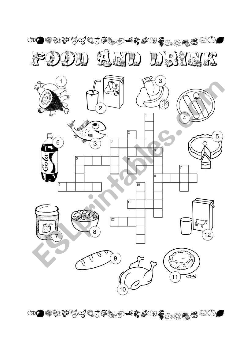 Food and Drink worksheet
