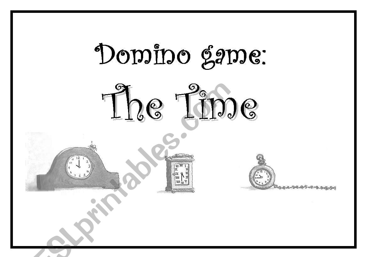 Domino game: the Time worksheet