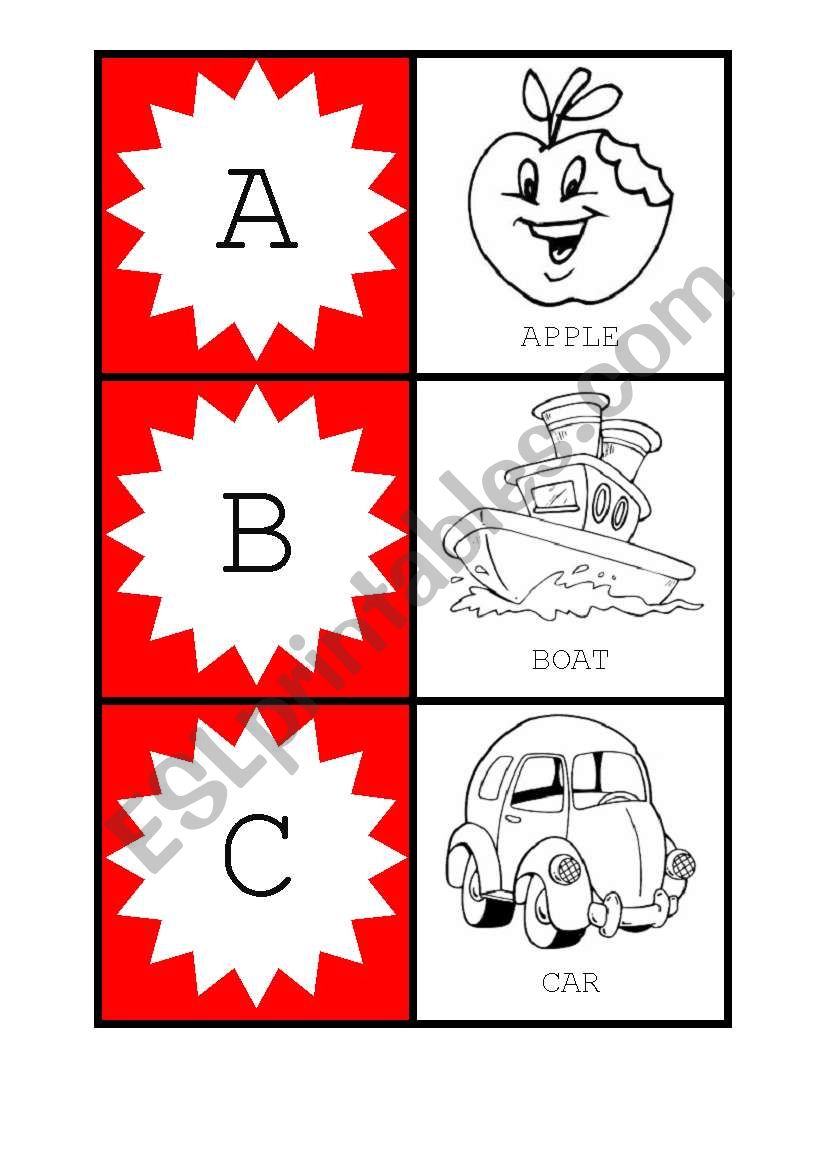 The alphabet memory game worksheet