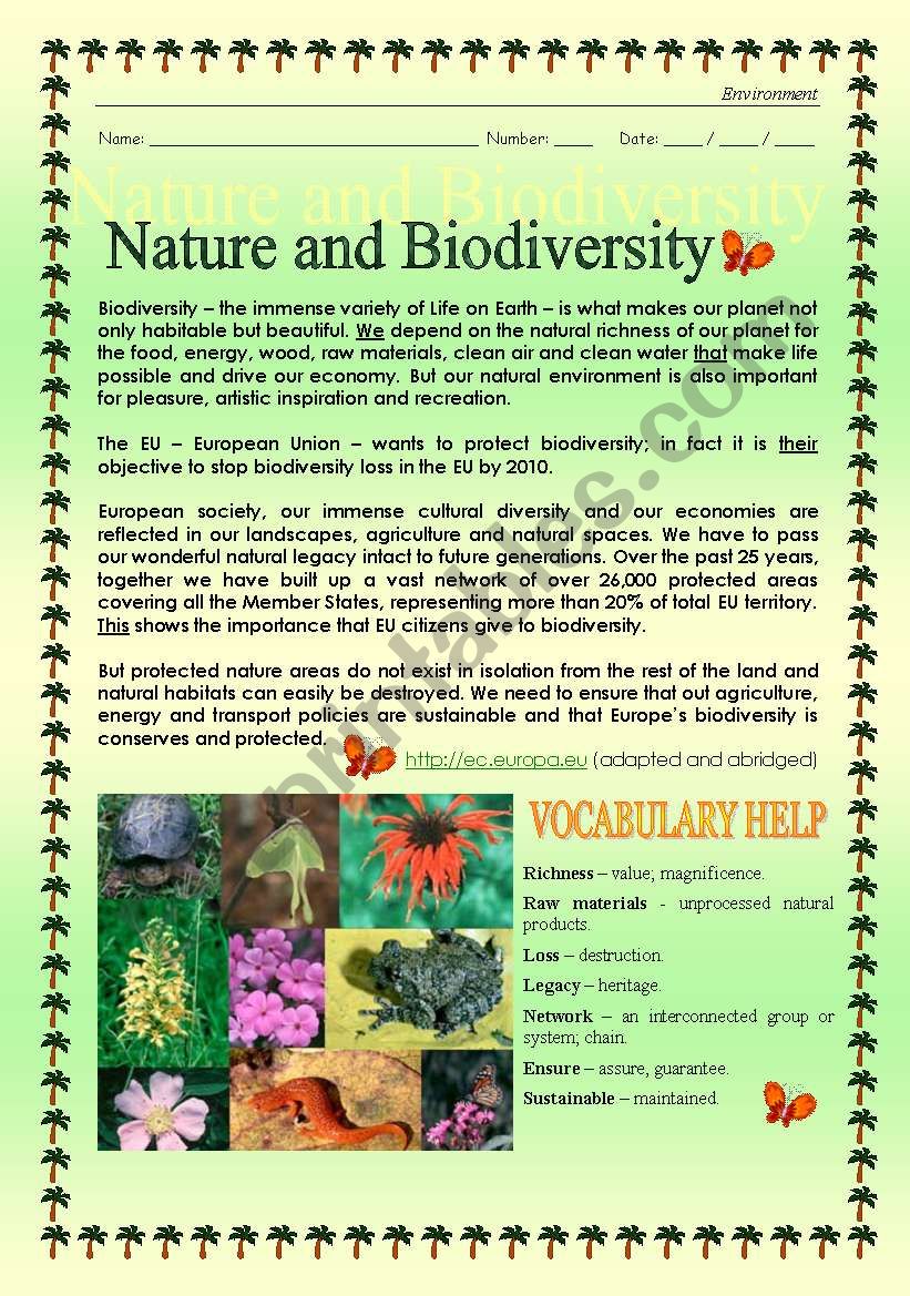 Environment - Nature and Biodiversity (Full-Editable)