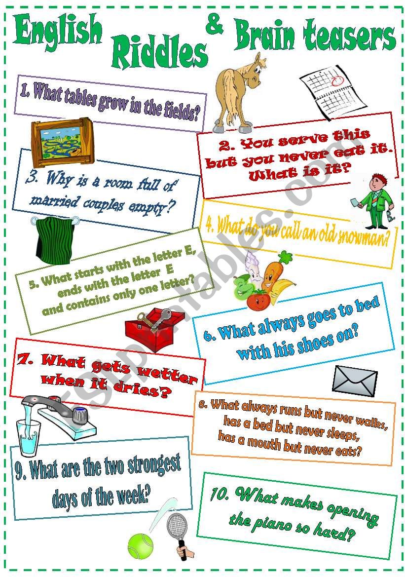 English Riddles and Brain teasers (3)