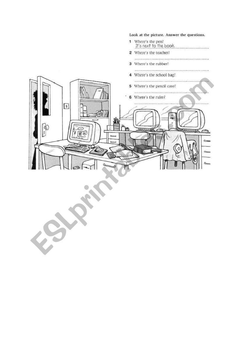 prepositions of place worksheet