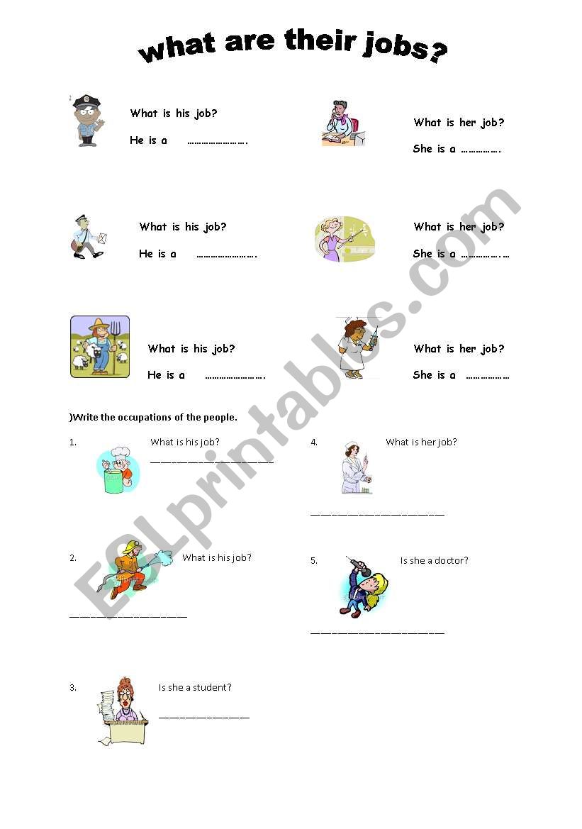 jobs worksheet