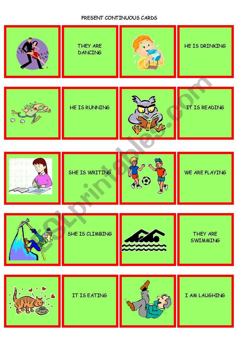 SET 3. PRESENT CONTINUOUS worksheet