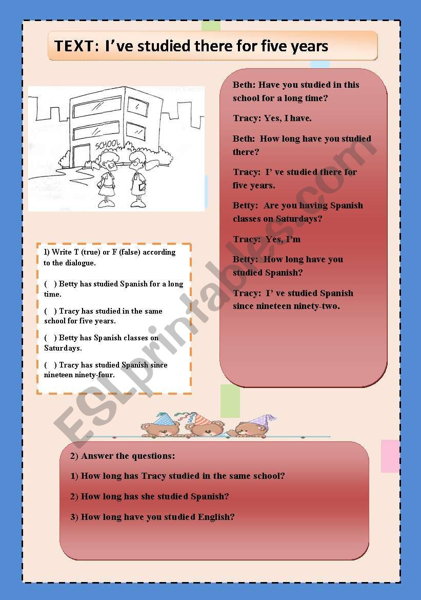 Text, Grammar with Present Perfect Tense (4 PAGES) EDITABLE