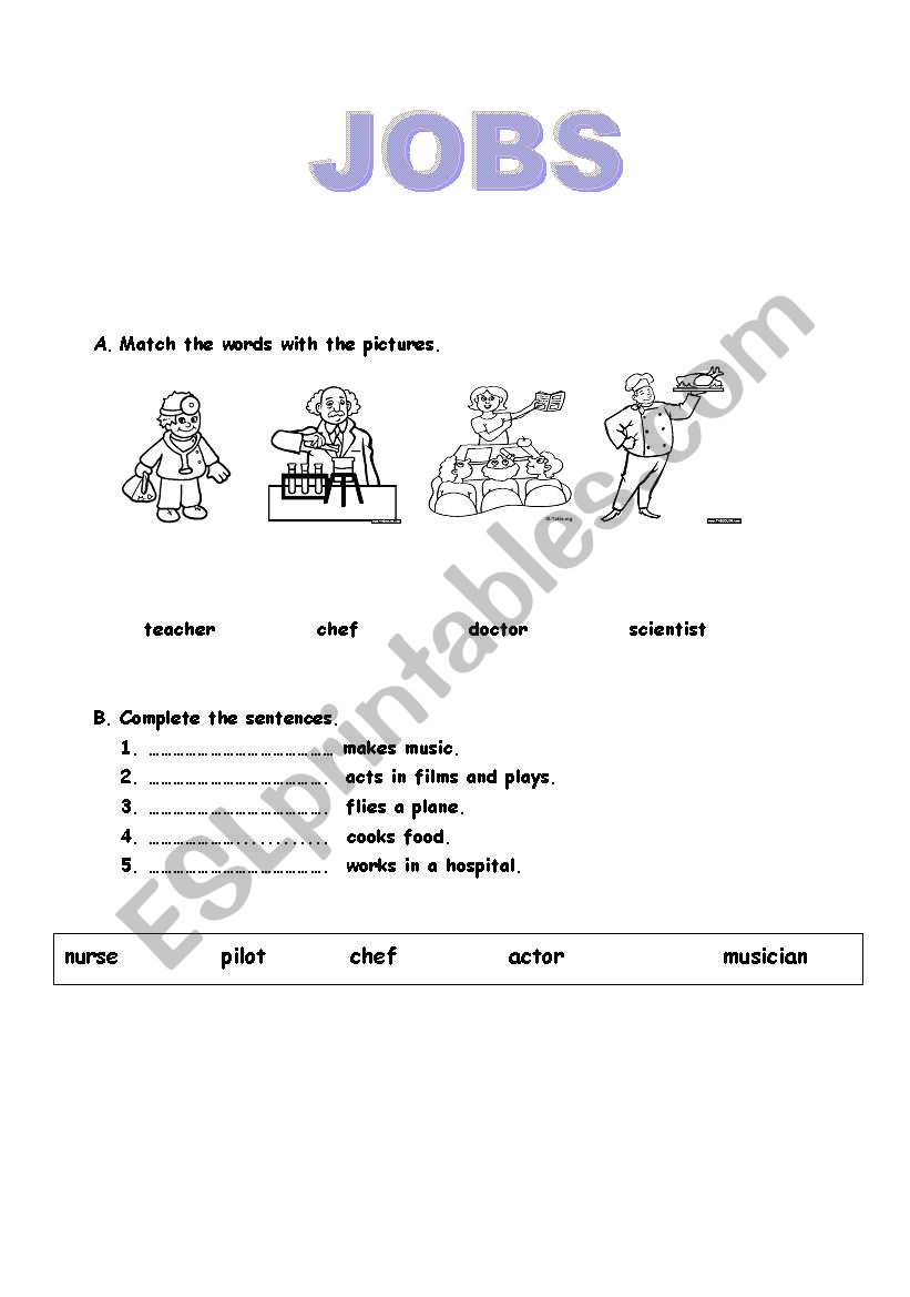 JOBS worksheet