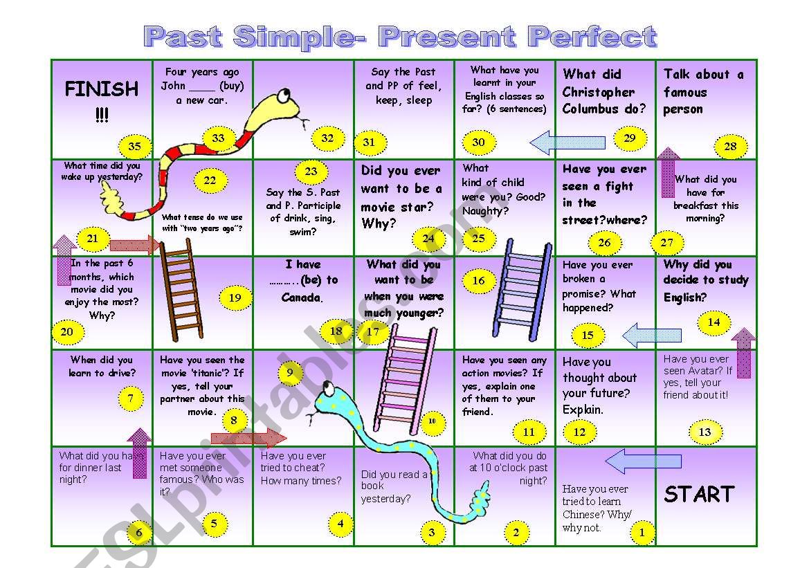 past simple and present perfect