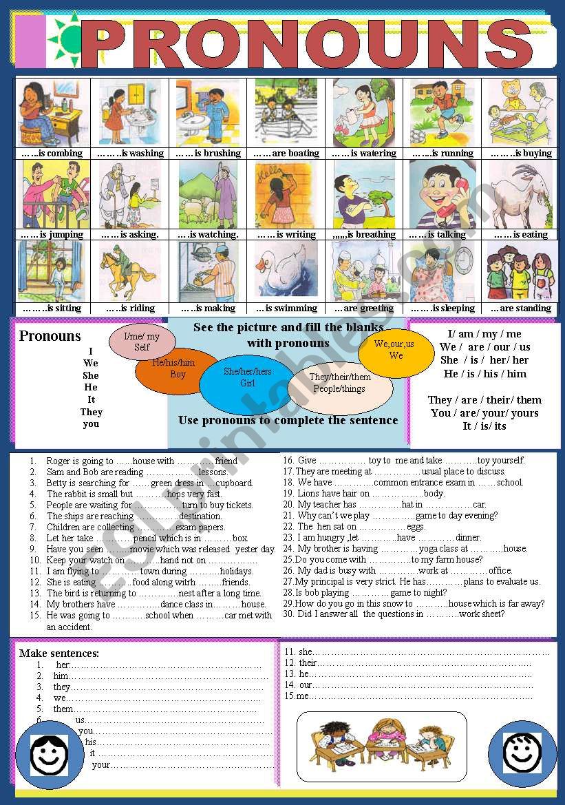 PRONOUNS worksheet