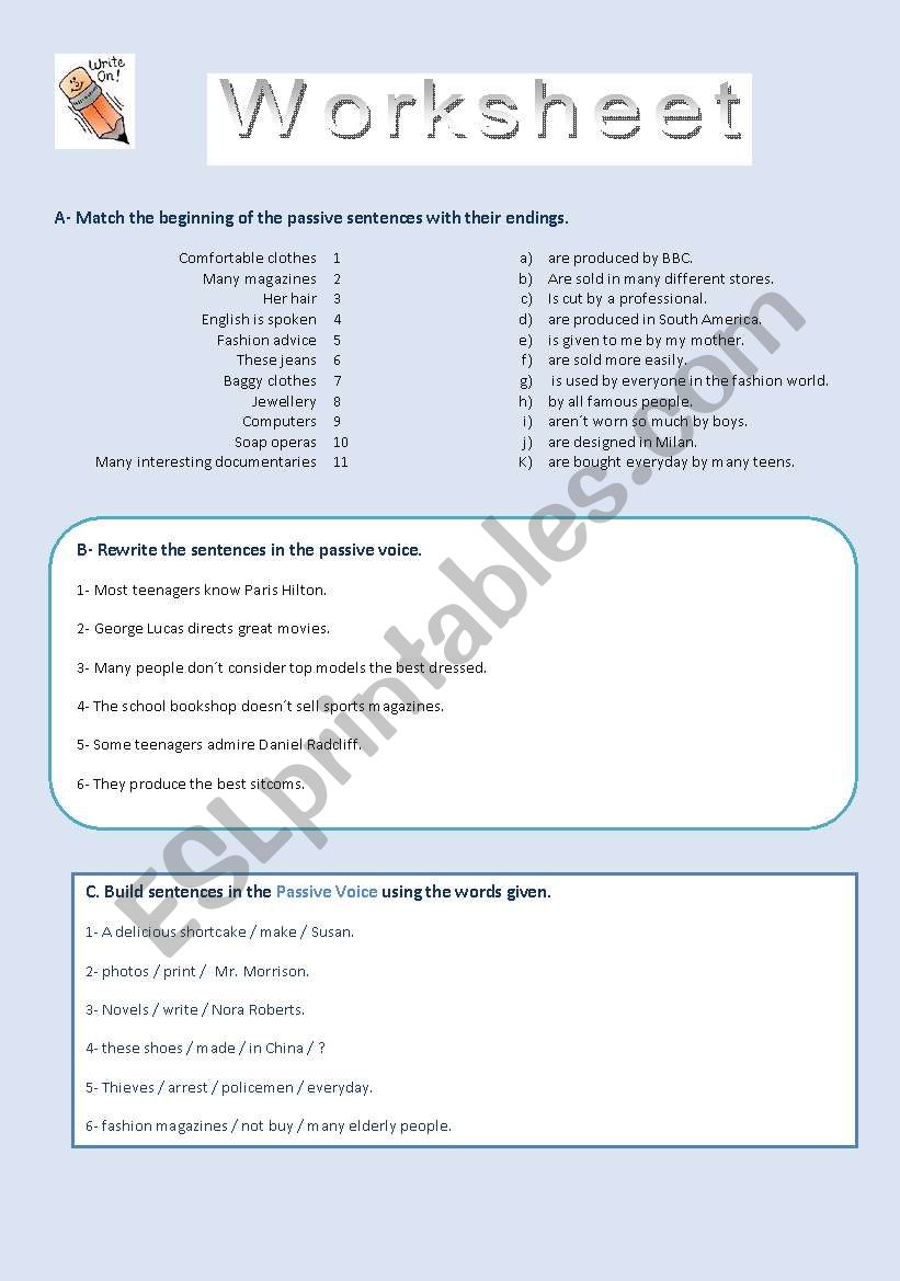 Passive present simple exercises