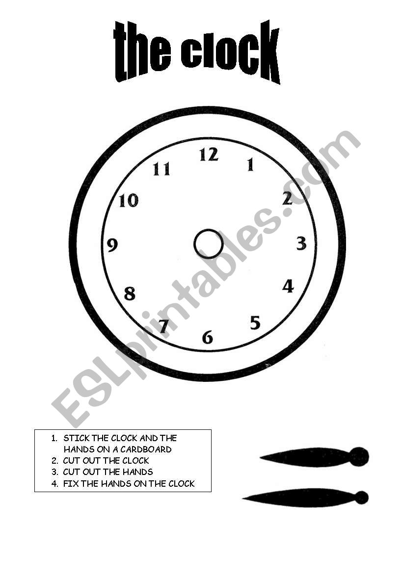 THE CLOCK worksheet