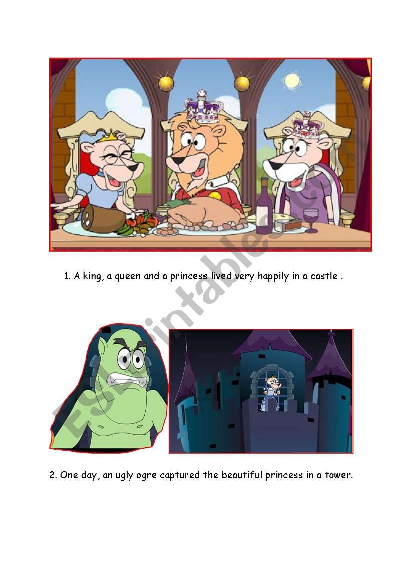 The princess and the dragon worksheet