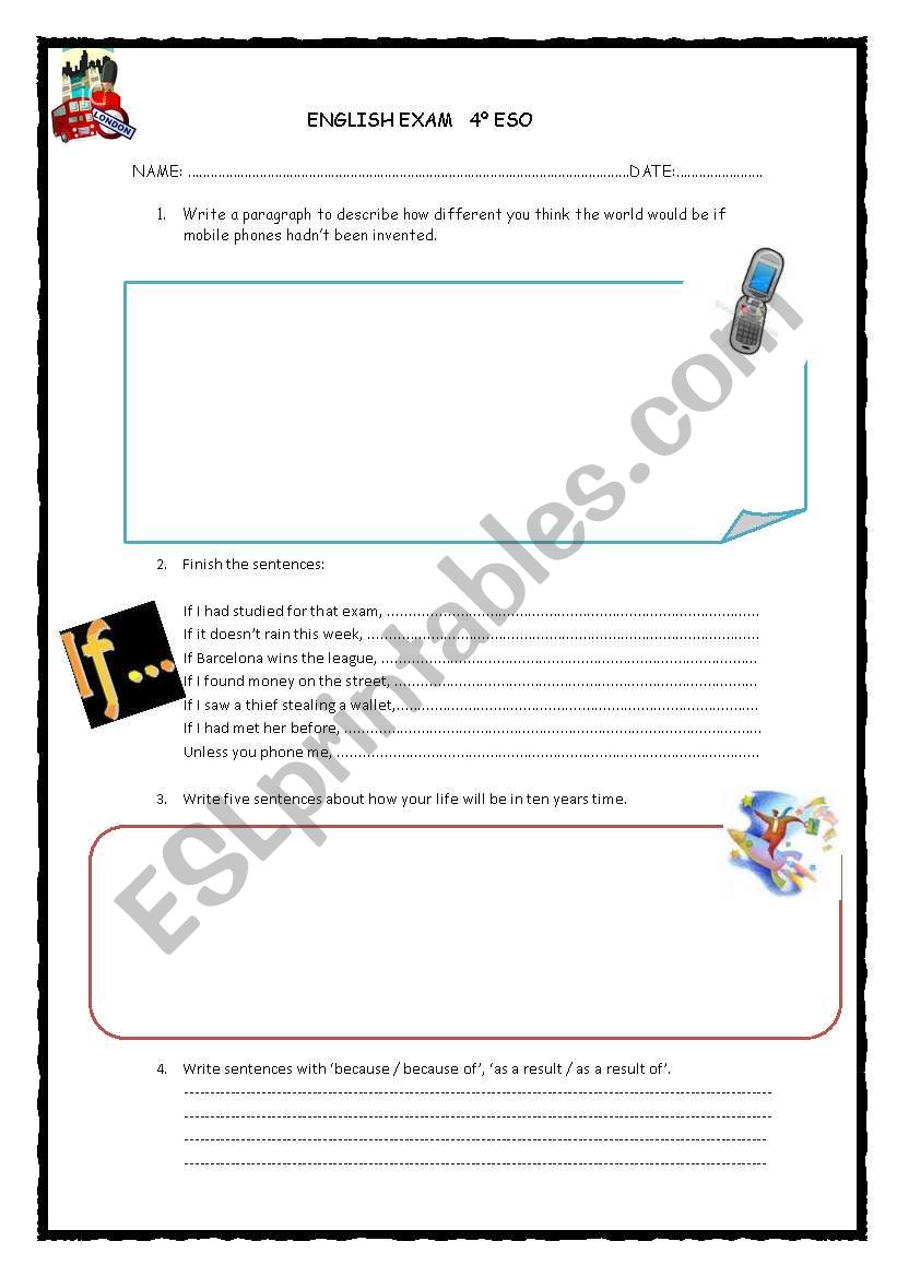 Exam 4ESO worksheet