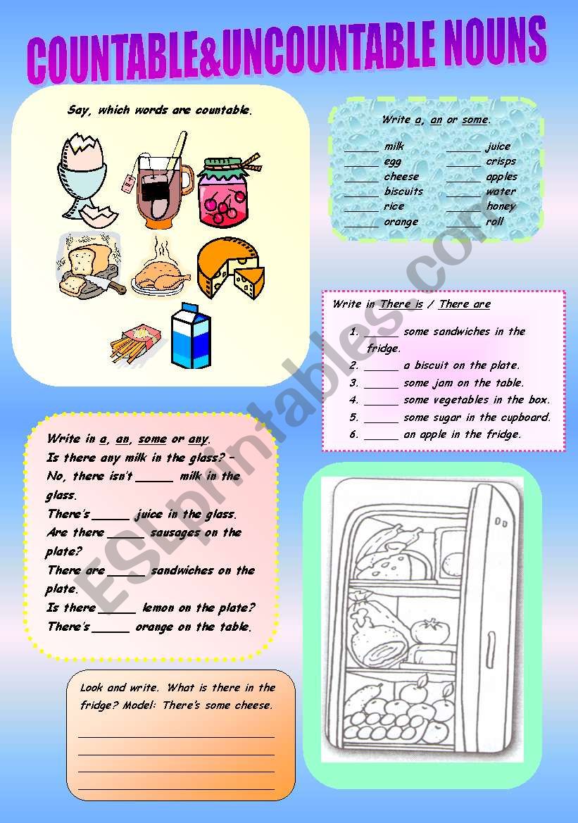 Countable&Uncountable Nouns worksheet