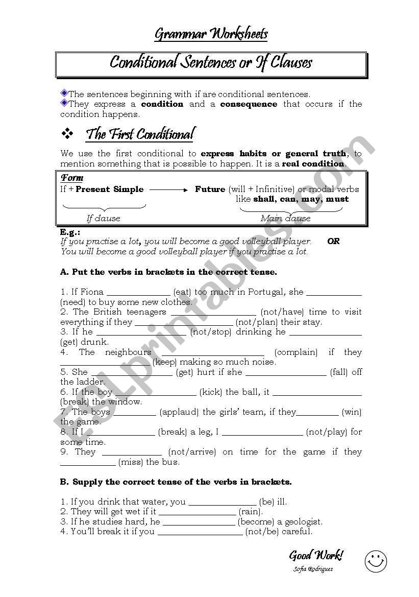 conditional Sentences worksheet