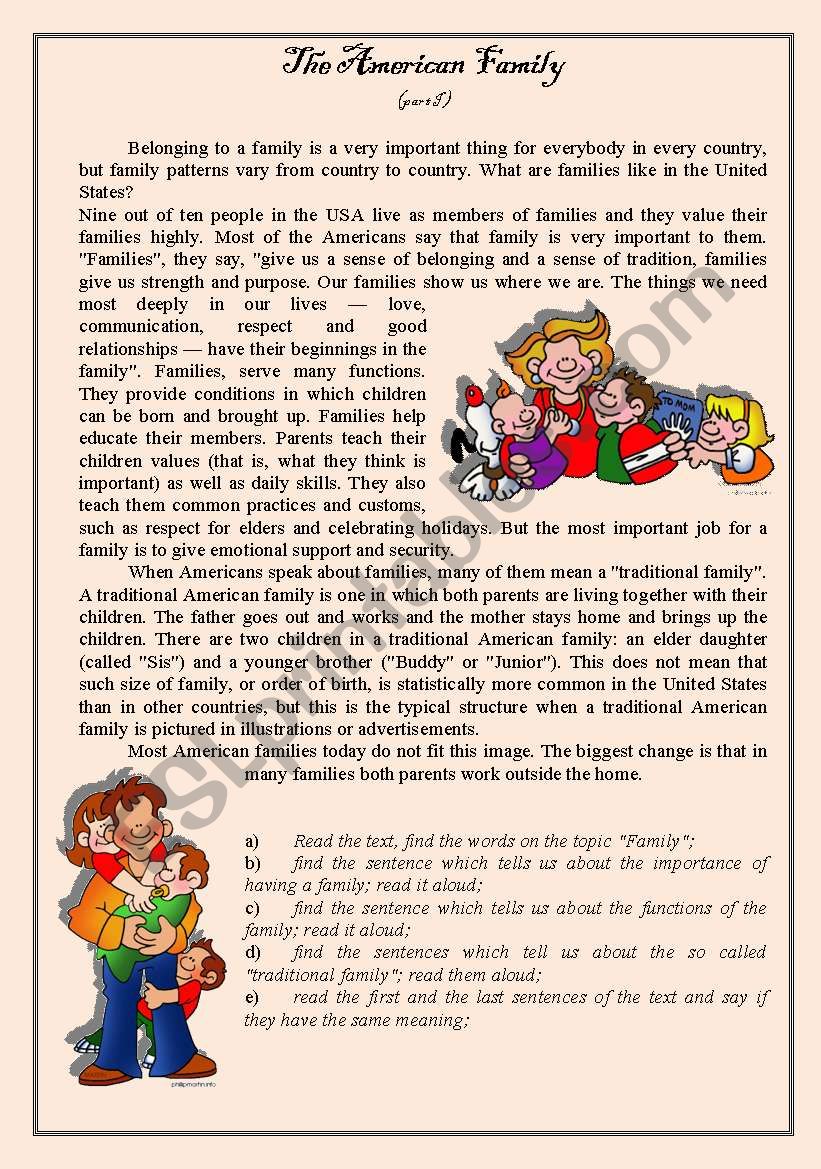 the american family (part 1) worksheet