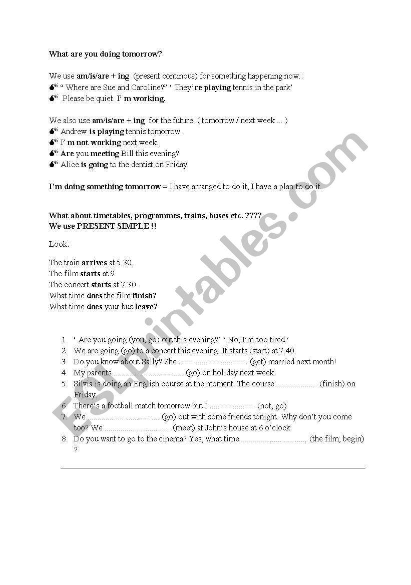 Future tenses - explanation + exercises 
