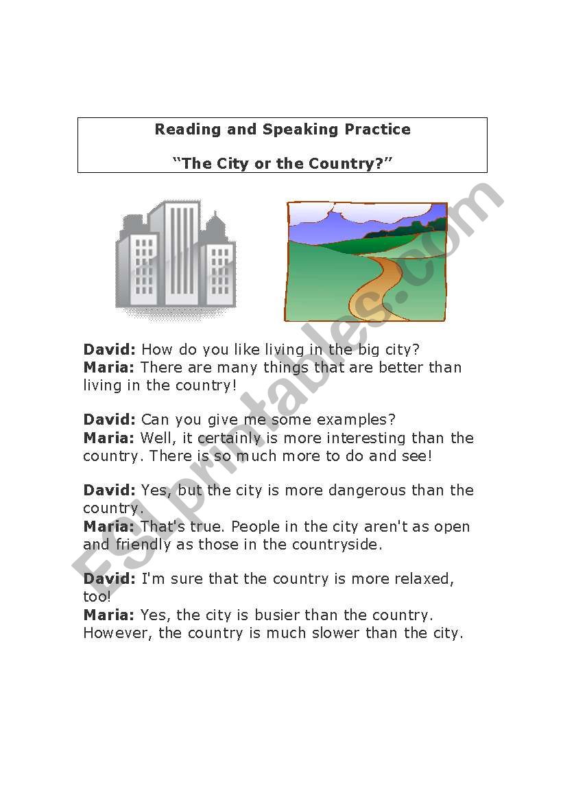 Lively Conversation and Reading Comprehension Exercise - 