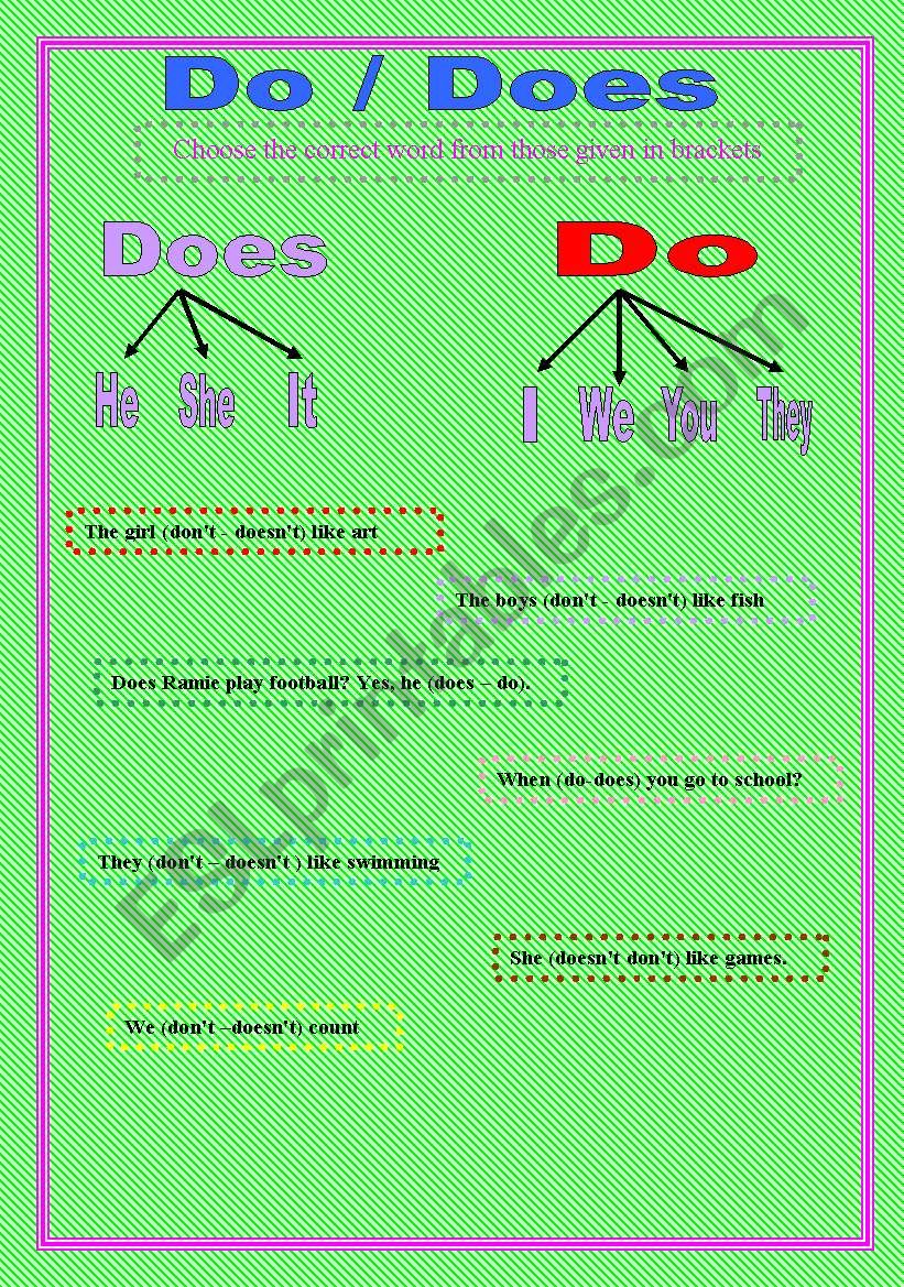 Does & Do worksheet