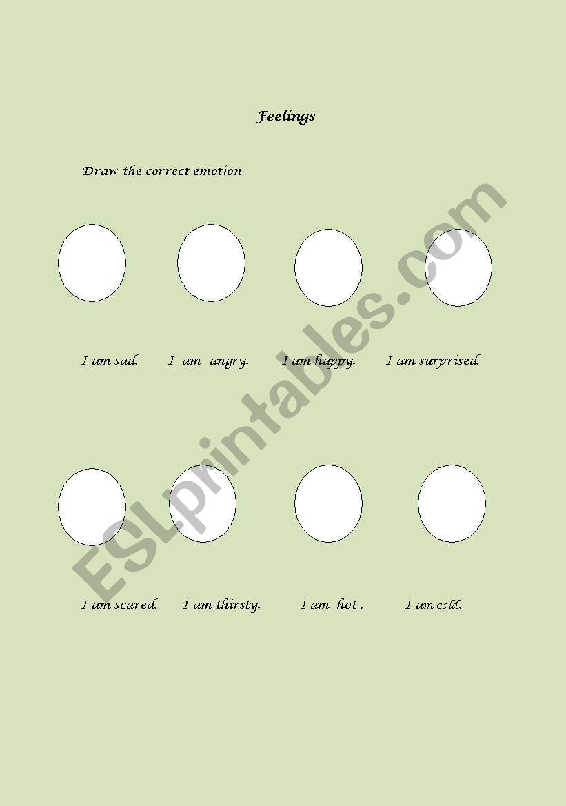 Feelings worksheet