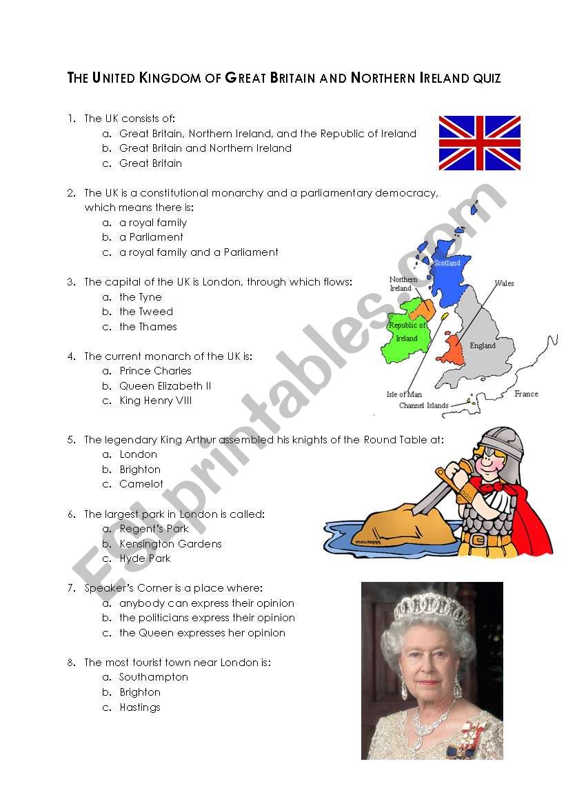 The United Kingdom of Great Britain and Northern Ireland quiz