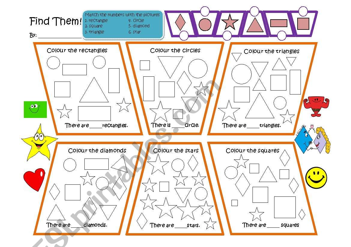 Find the Shapes worksheet