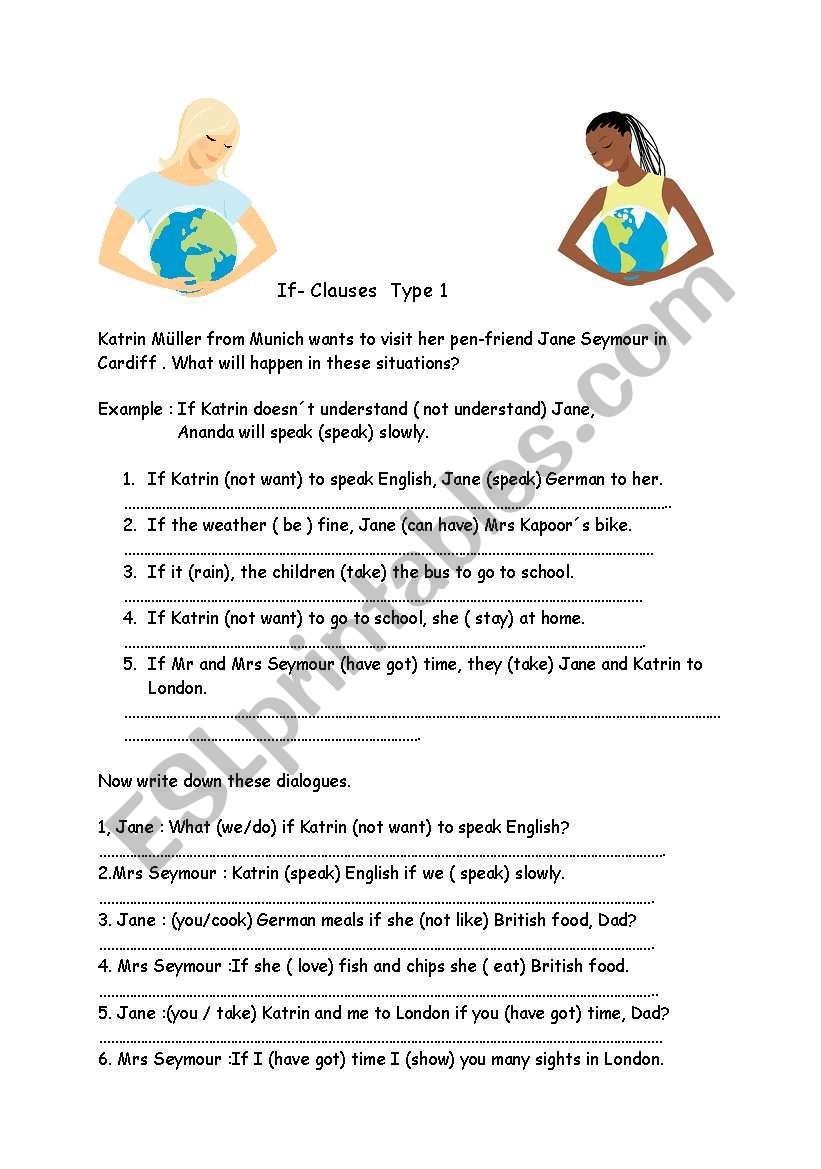 if-sentence type 1 worksheet