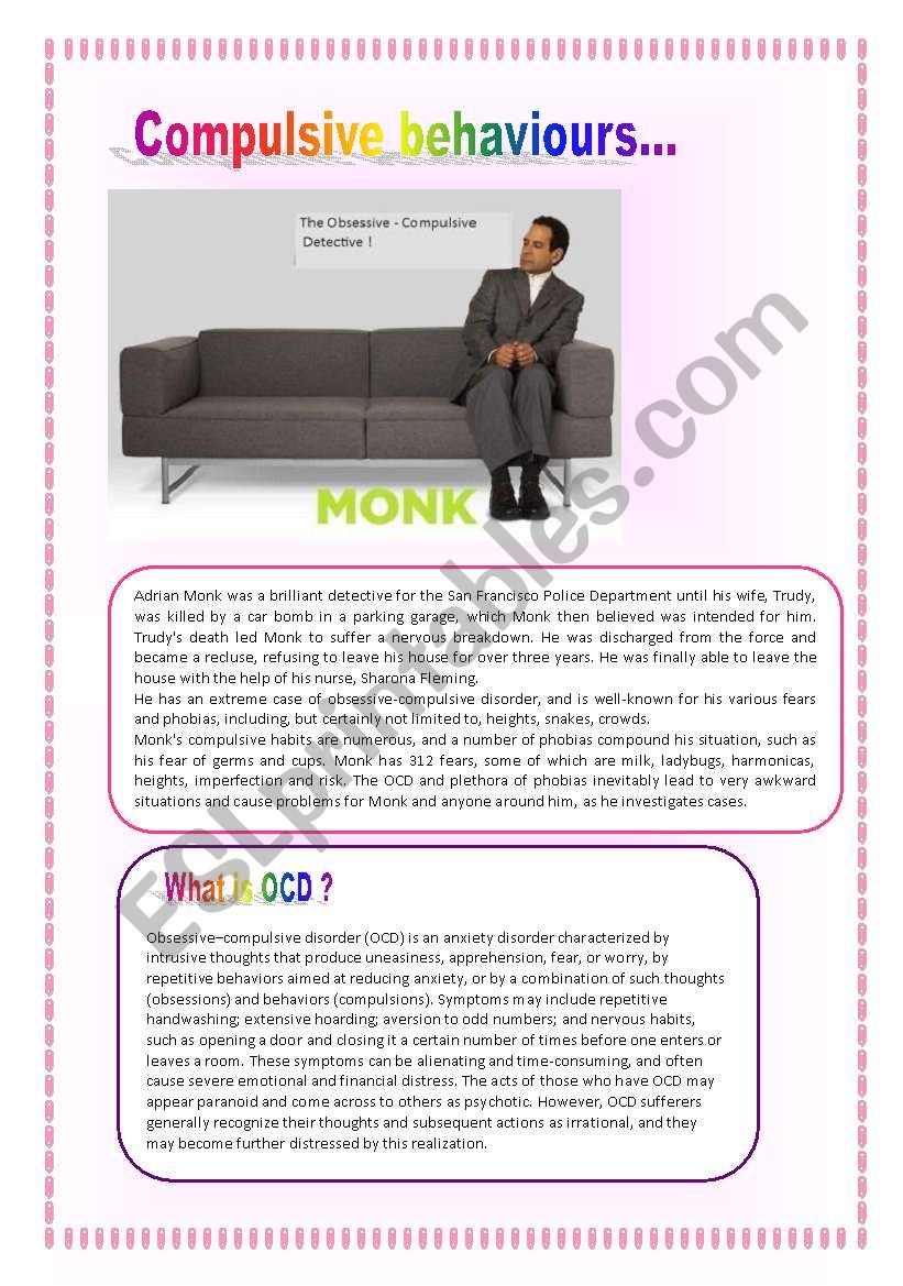 Lets learn about Compulsive behaviours with Monk!