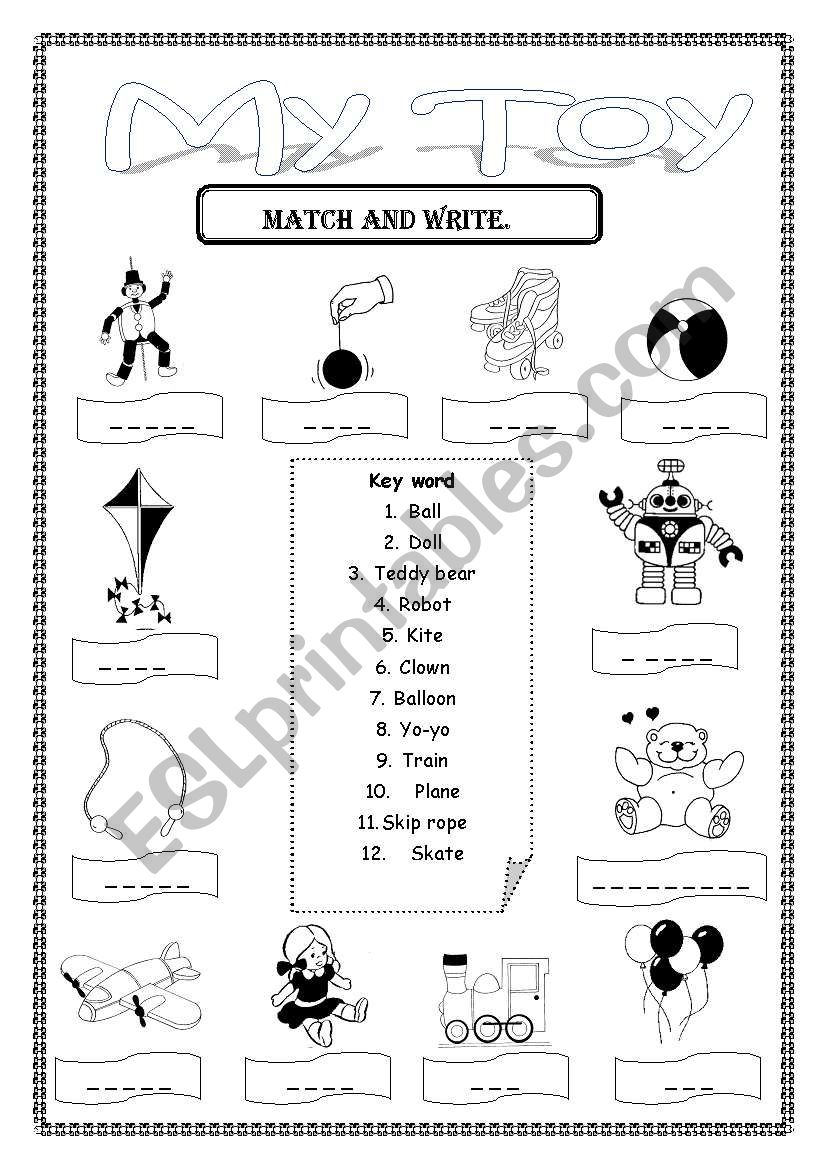 My Toy worksheet