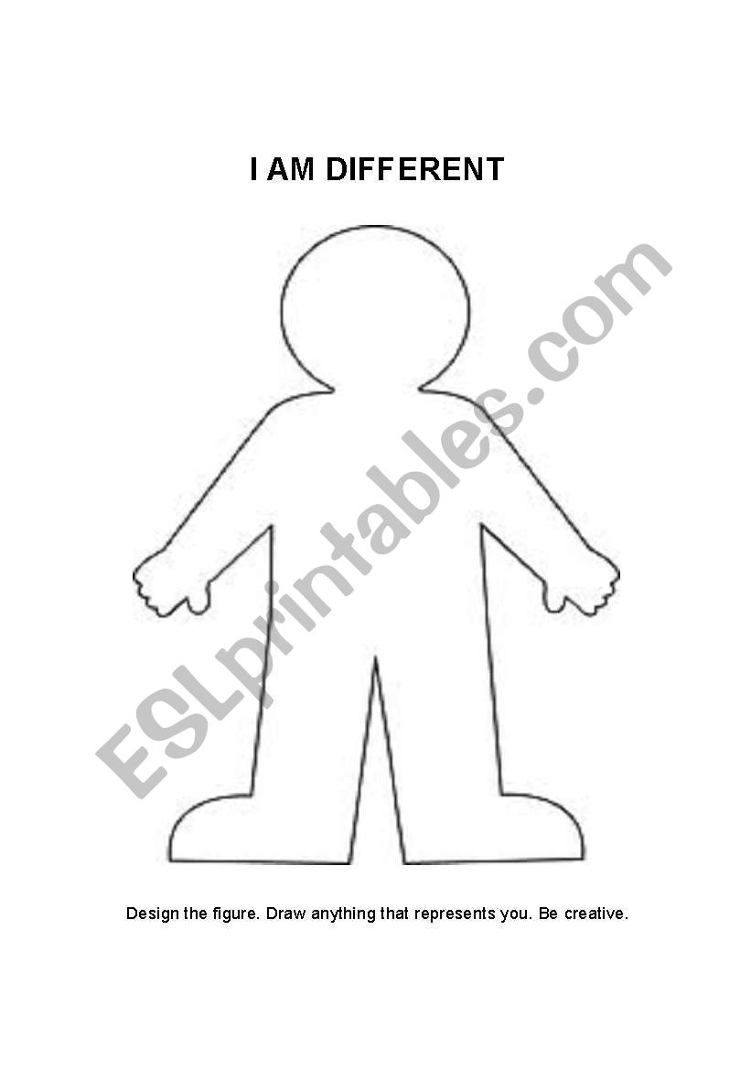 I Am Different worksheet