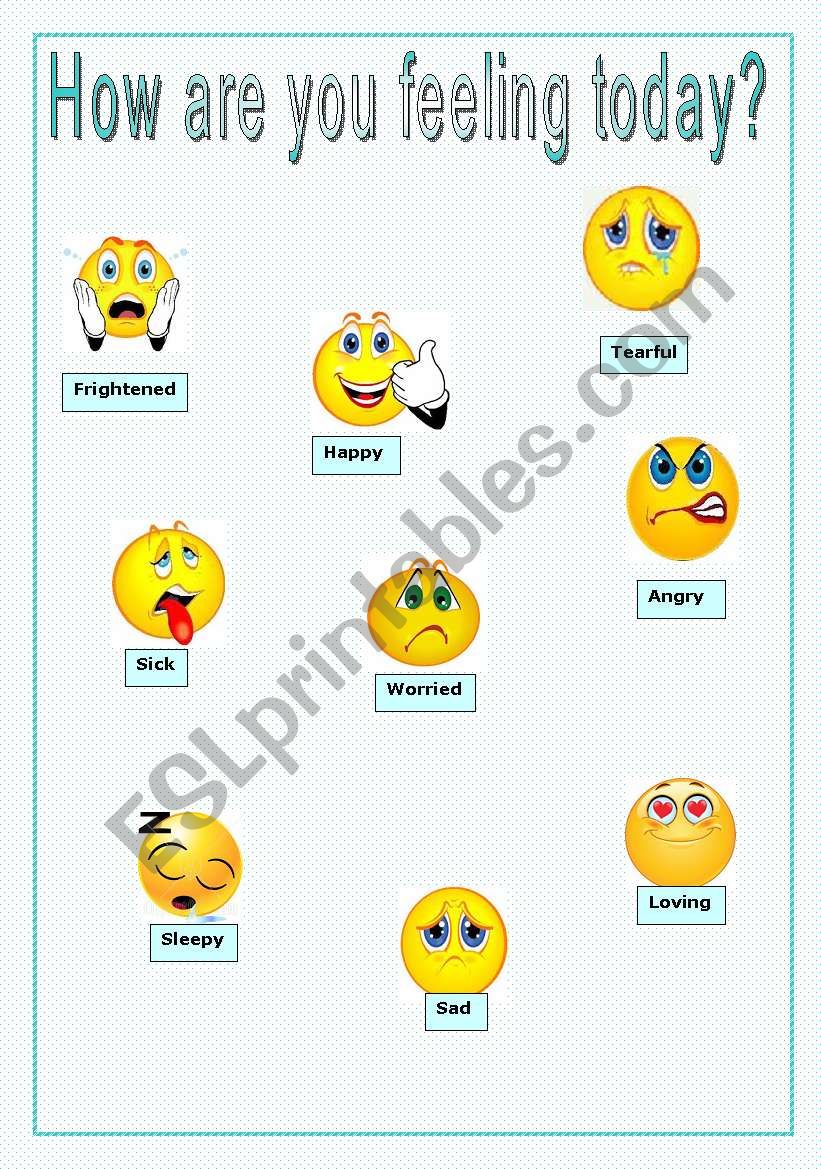 feelings and emotions worksheet