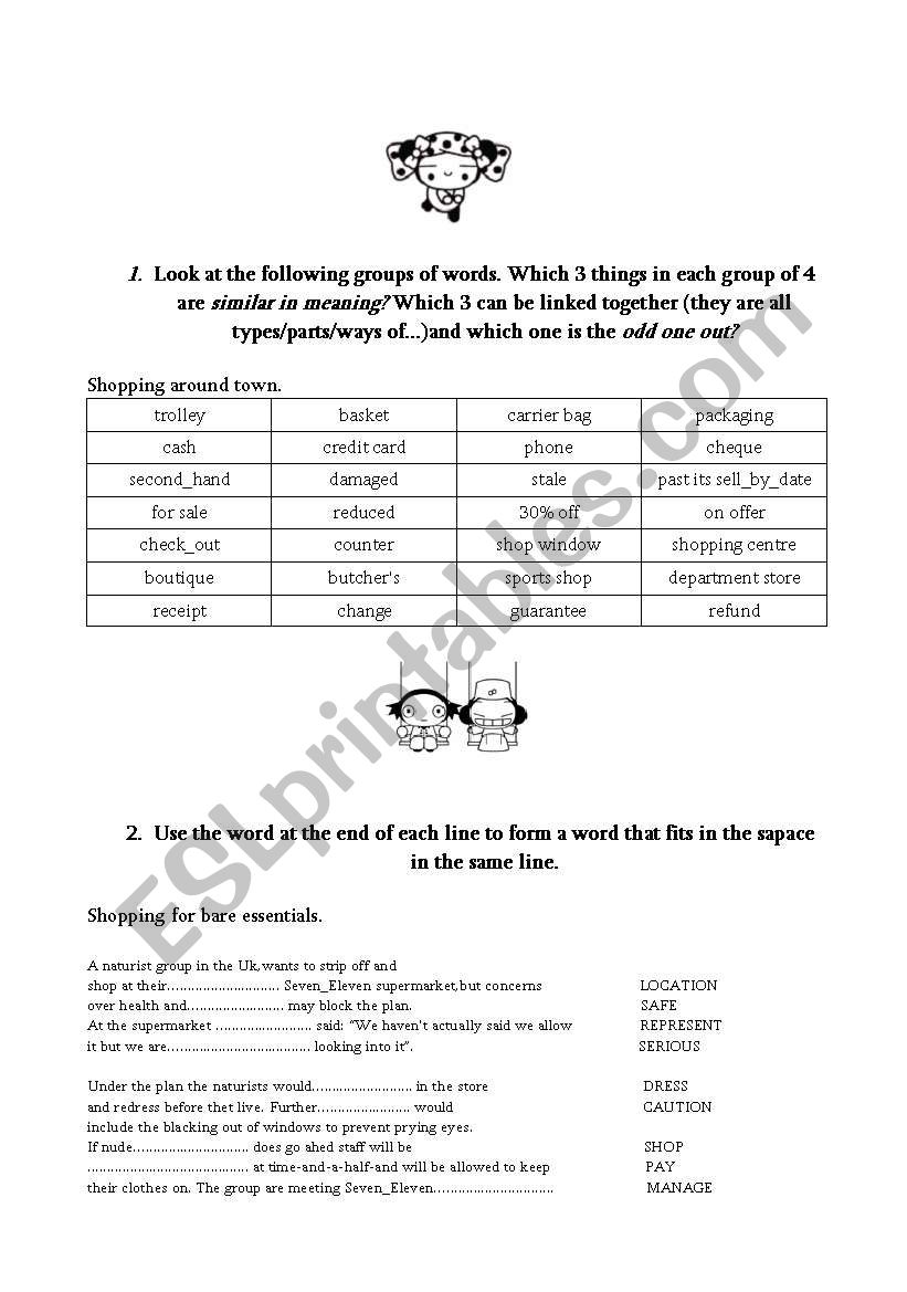 Shopping! worksheet