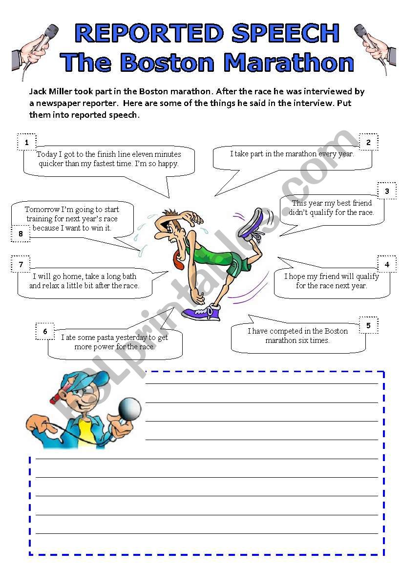 reported-speech-boston-marathon-esl-worksheet-by-marion1605