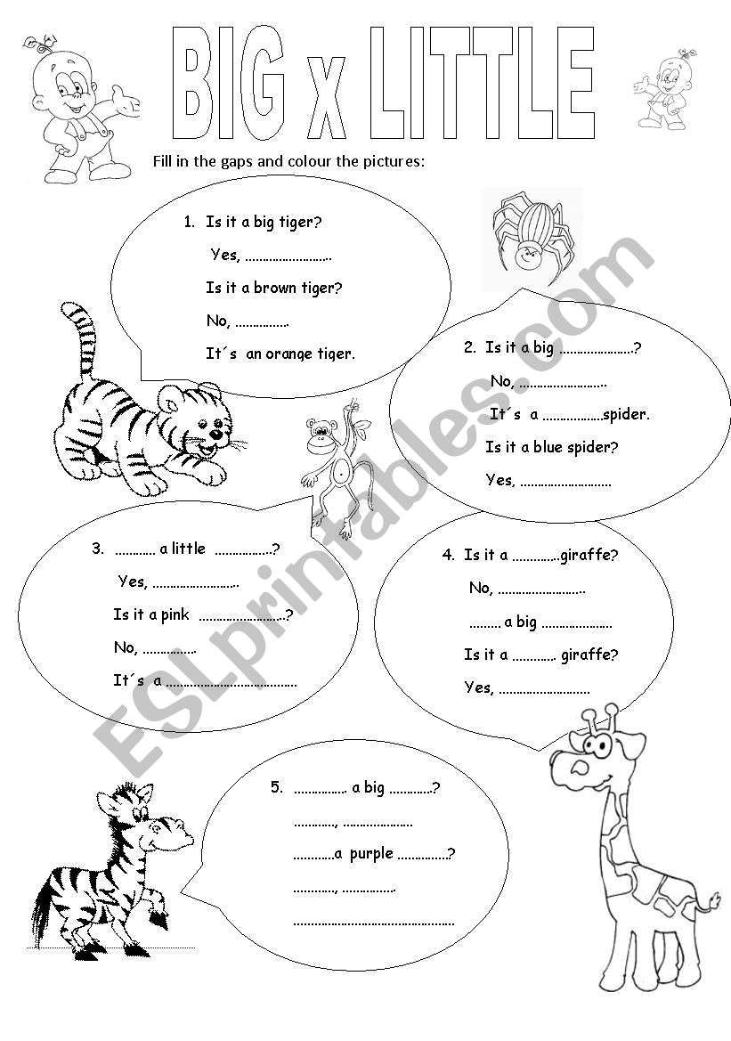 Big x little worksheet