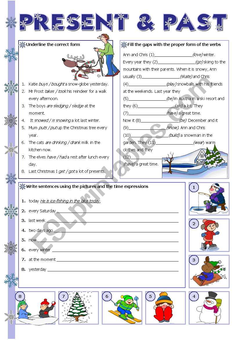 Present and Past worksheet