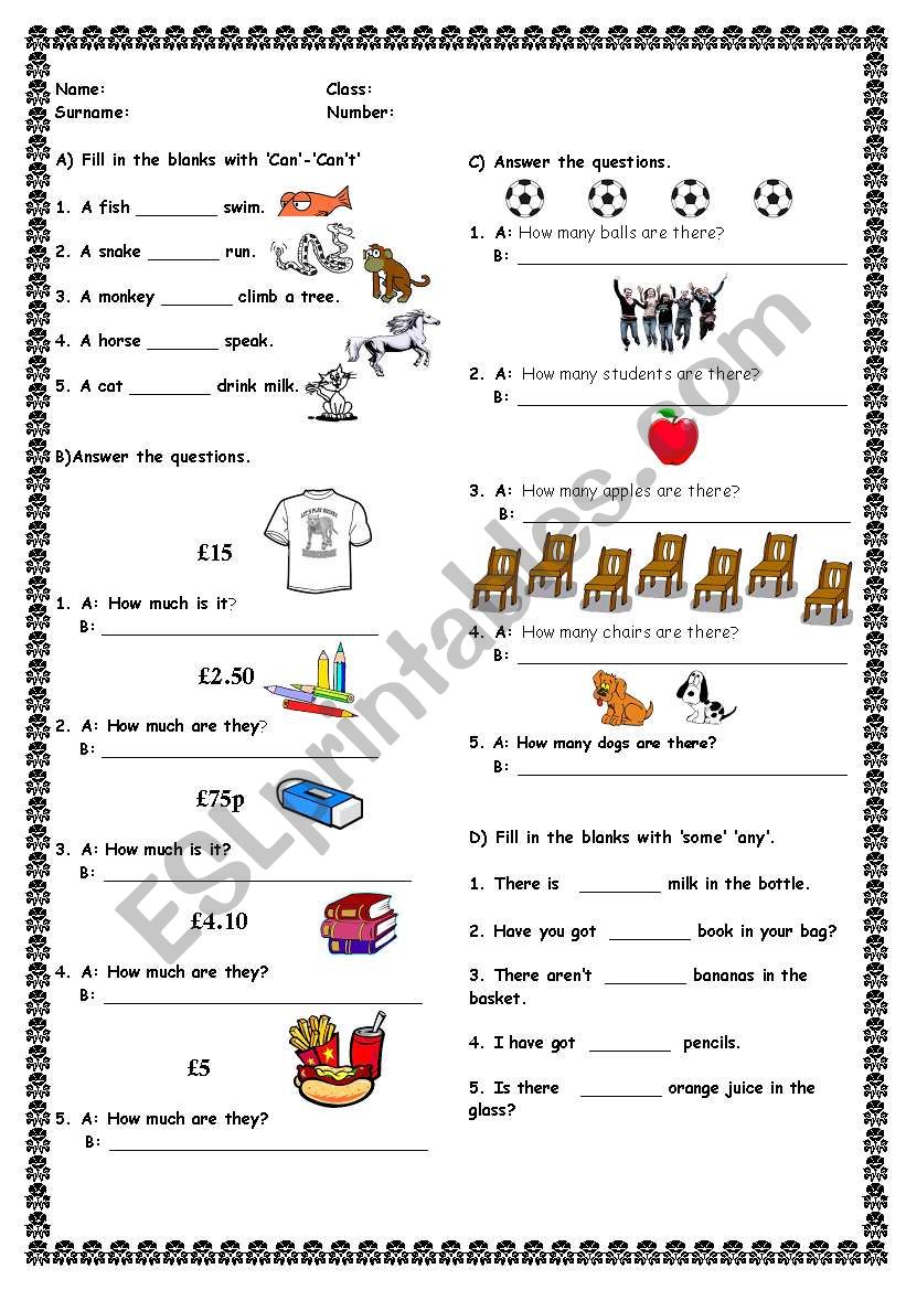 quiz for kids 2 worksheet