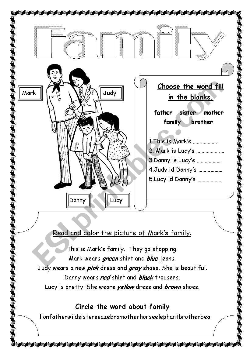 Family worksheet