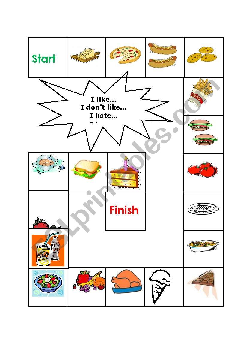 What do you like? Food - Board game