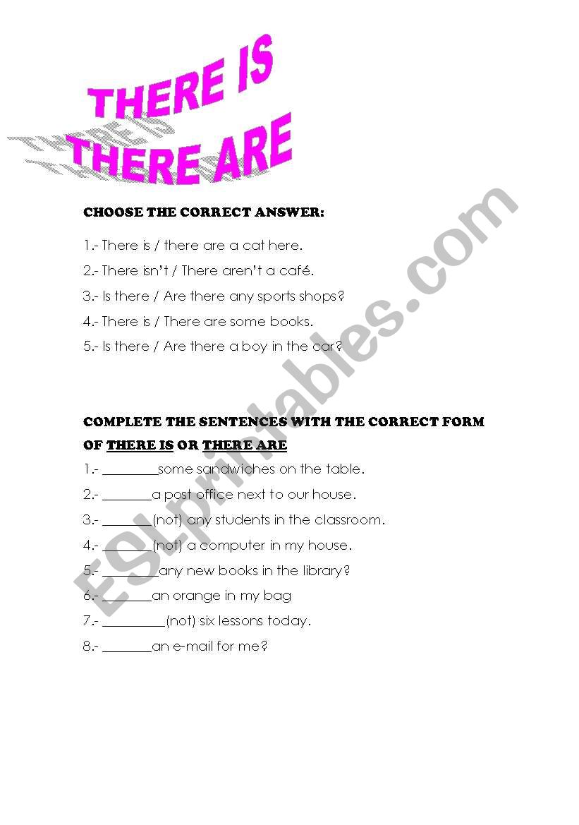 There is / There are worksheet
