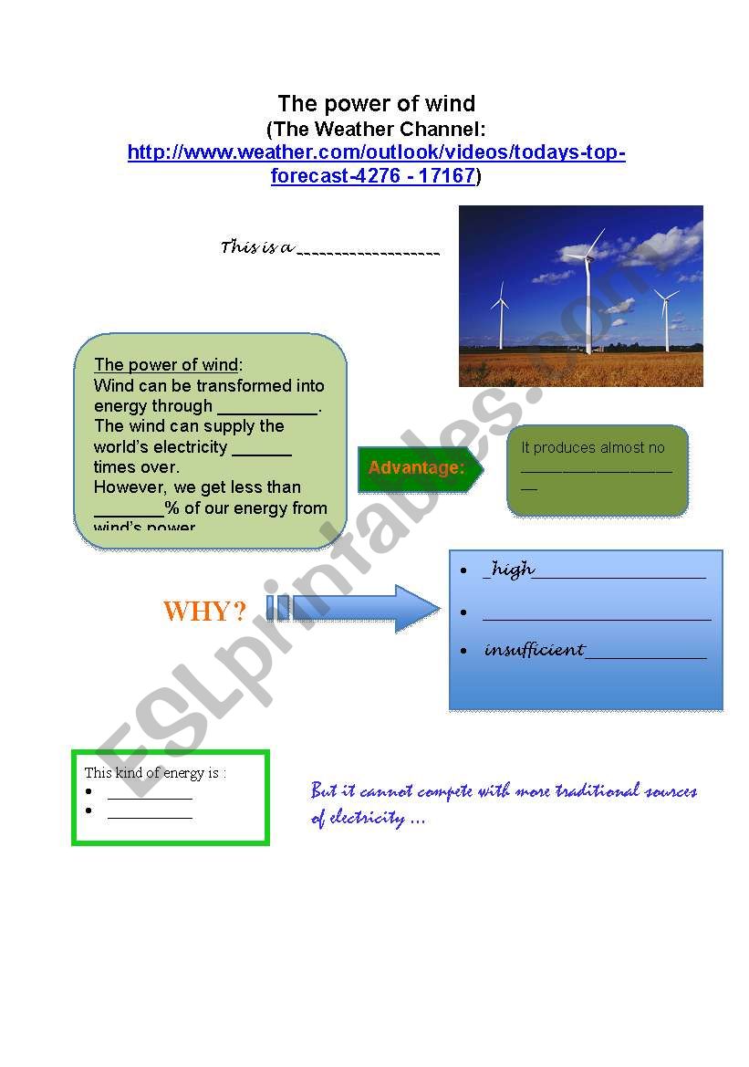 Wind power worksheet