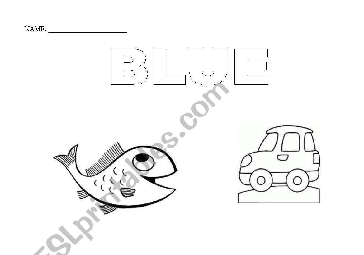 Blue worksheet