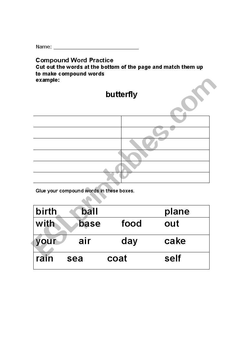 Compound Words worksheet