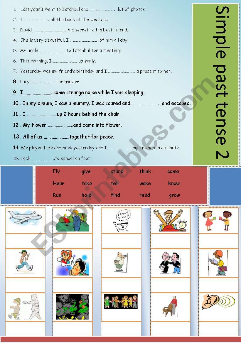 simple past tense set 2  worksheet