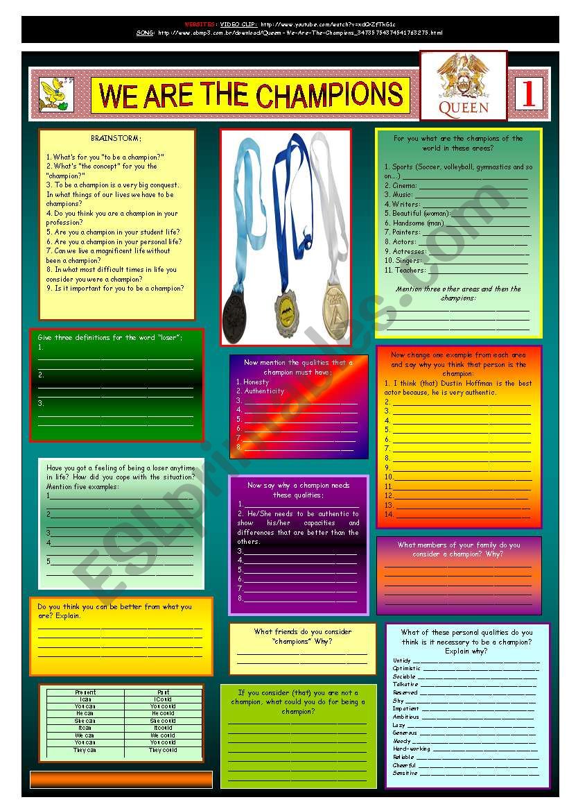 WE ARE THE CHAMPIONS - QUEEN - PART 01 - FULLY EDITABLE AND FULLY CORRECTABLE
