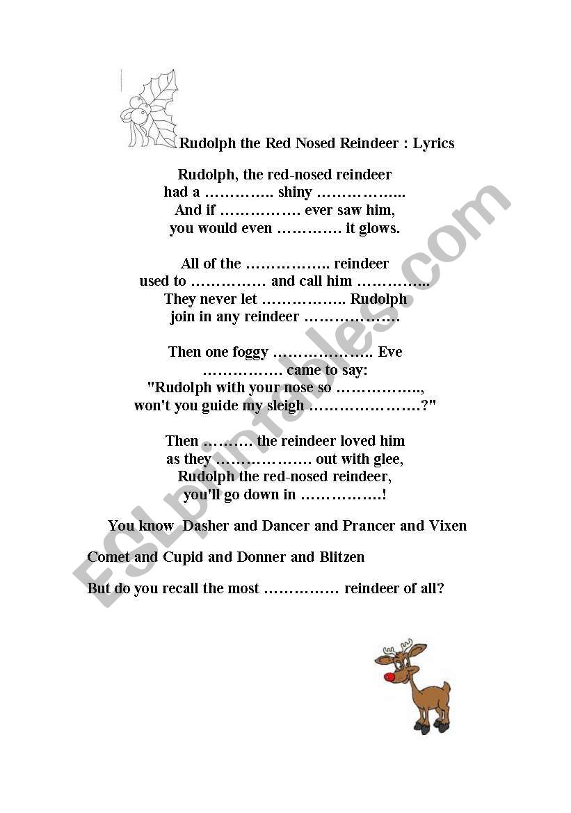 Christmas songs Listening activities