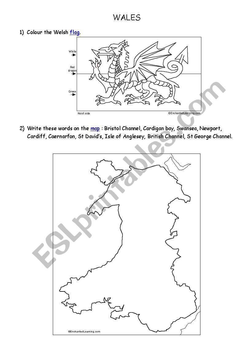 Wales worksheet