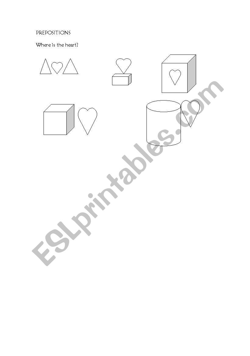 Prepositions worksheet