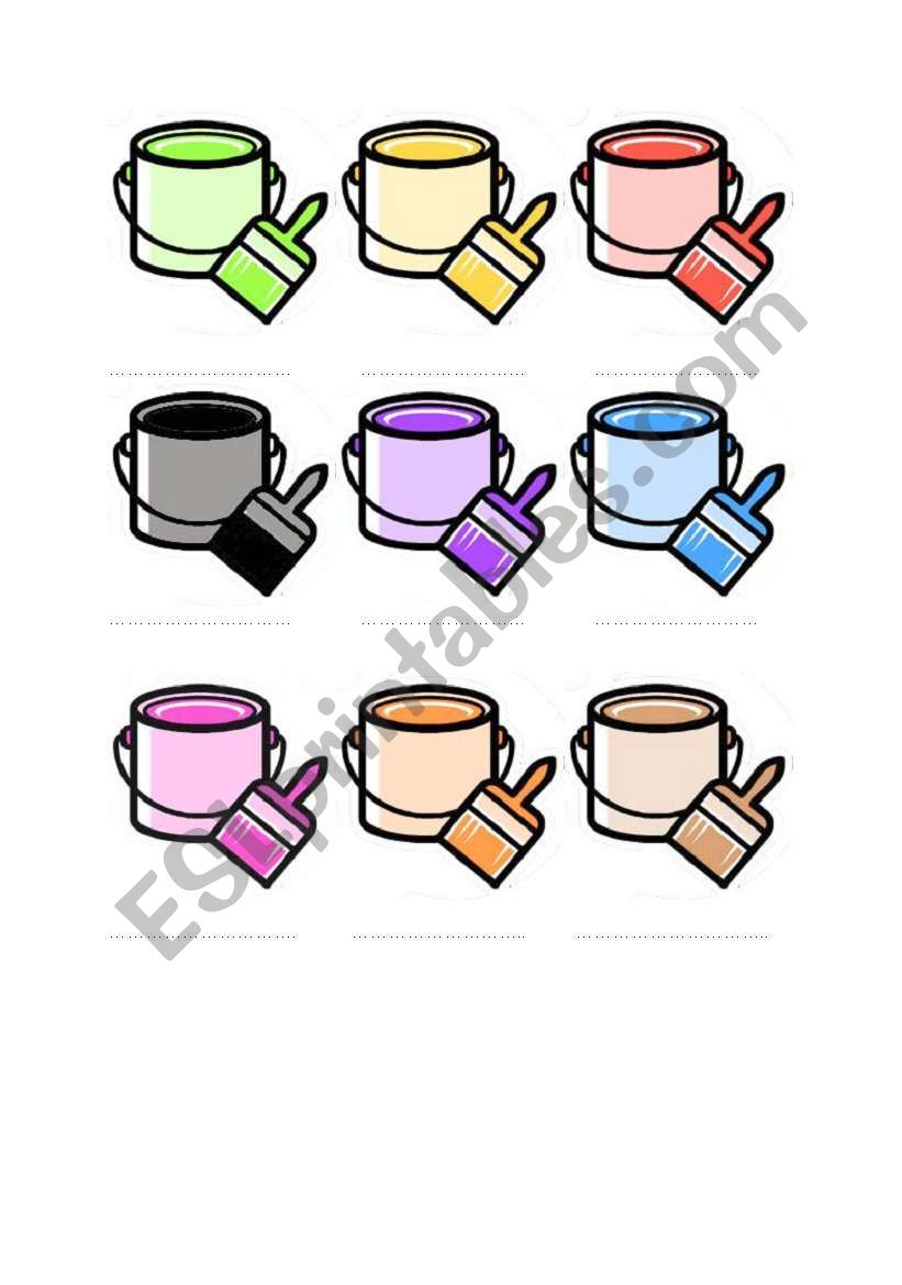 Colours worksheet