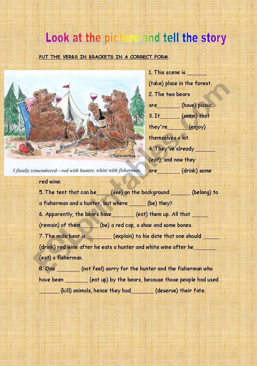 English Worksheets What s In The Picture 