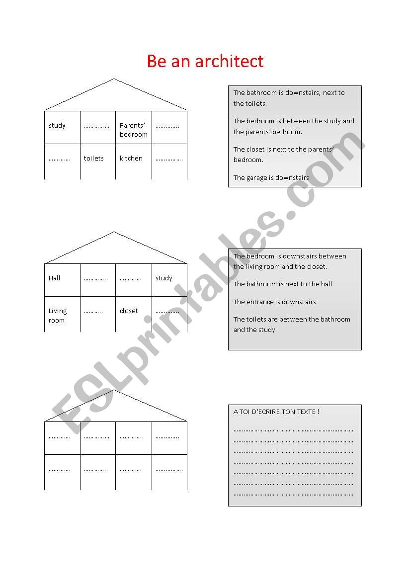 be an architect worksheet