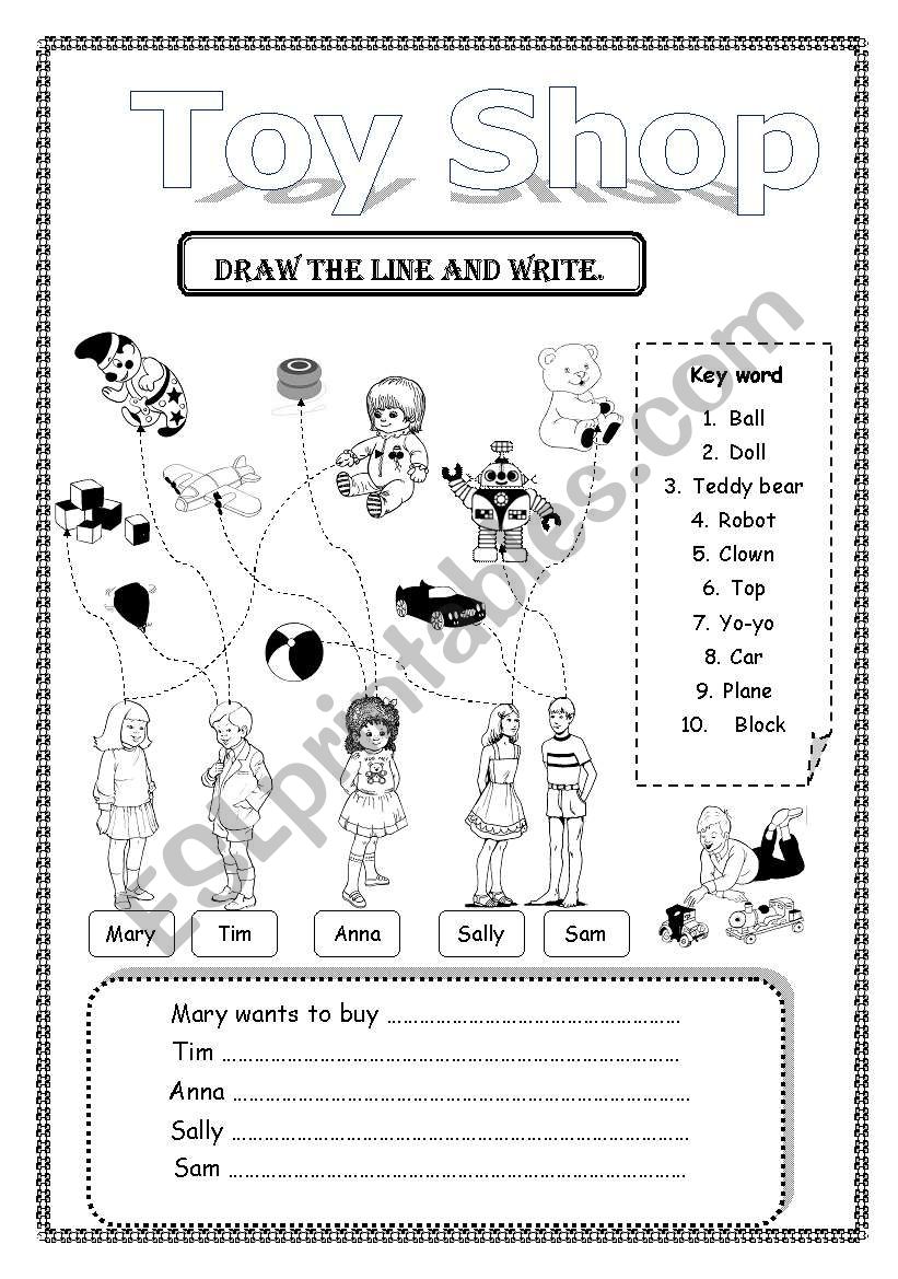 Toy Shop worksheet